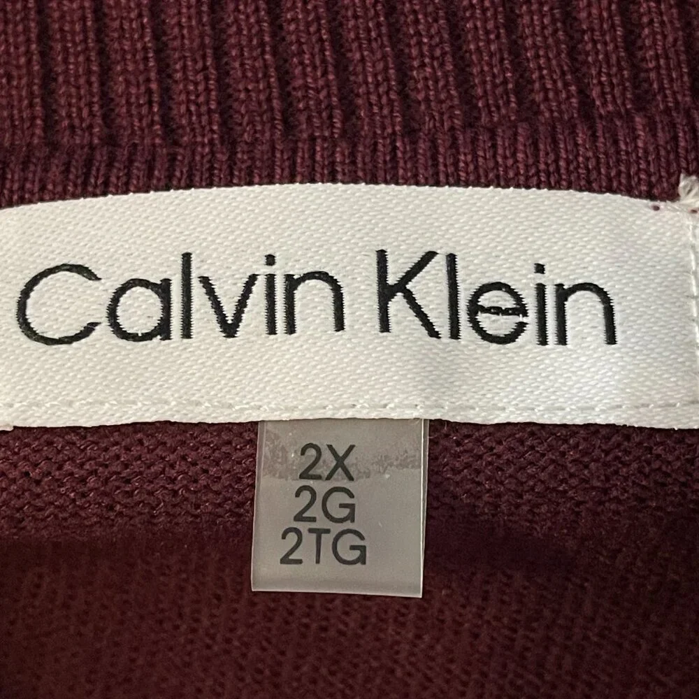 NWT Calvin Klein Solid Turtle Neck Long Sleeve Sweater w/ Button Detail Sleeve